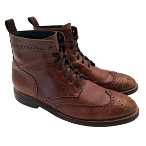 Thursday Boot Company Boots Mens Size 11.5 Brown Leather Wingtip Brogue